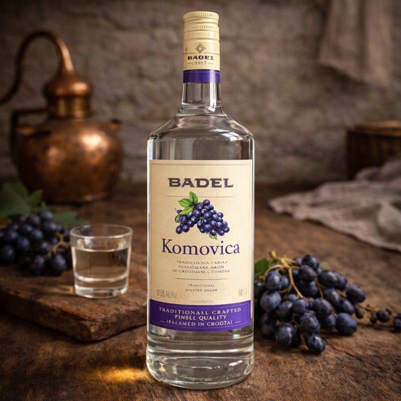 Badel Komovica Grape Brandy 1 L 37.5% ABV