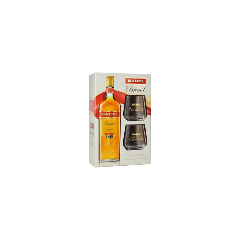 Badel Prima Croatian Brandy Gift Set with 2 Glasses 700ml (23.7fl oz) | Hamilton Euromarket