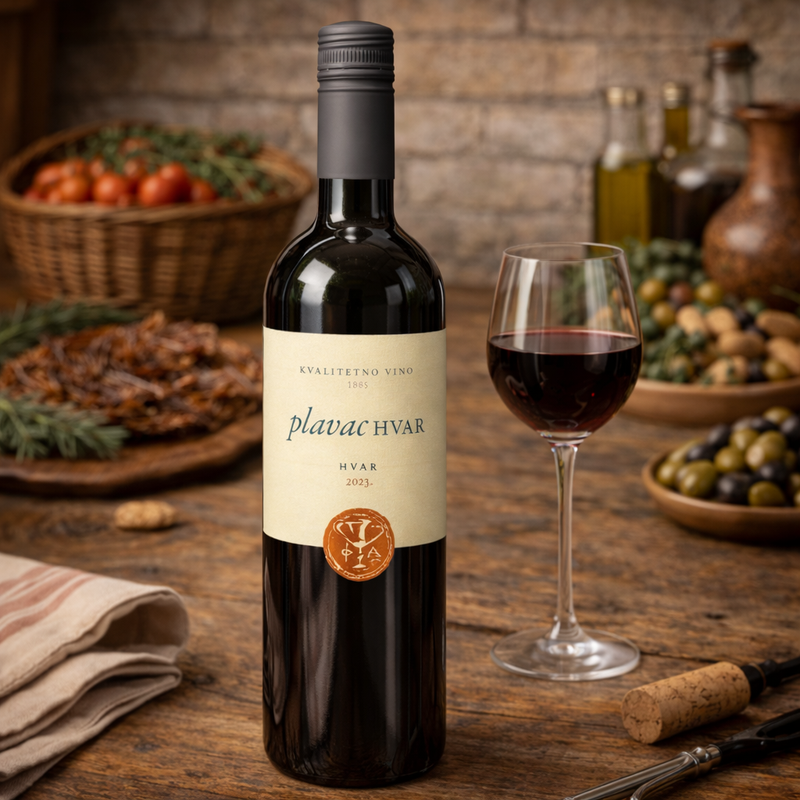 Badel 1862 Plavac Hvar Dry Red Wine 750 mL