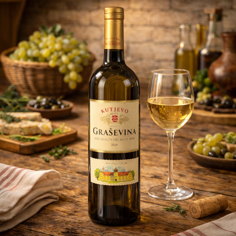 Kutjevo Graševina Dry White Wine 750 mL