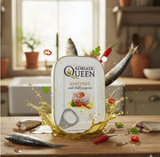 Adriatic Queen Sardines in Vegetable Oil with Hot Chilly Pepper 105 g — authentic pantry from Croatia | Hamilton Euromarket