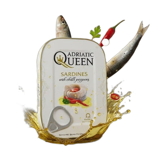 Adriatic Queen Sardines in Vegetable Oil with Hot Chilly Pepper 105 g | Hamilton Euromarket