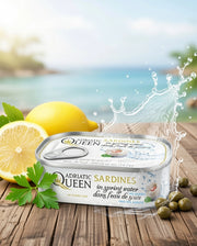 Adriatic Queen Sardines in Spring Water 105 g — authentic pantry from Croatia | Hamilton Euromarket