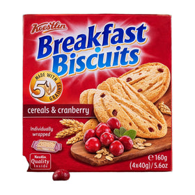 Koestlin Breakfast Biscuits with Cereals & Cranberry, Croatian 160g (5.6oz)