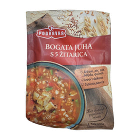 Podravka Rich Soup with 5 Cereals, Croatian Instant Soup 80g (2.8oz)