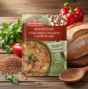 Podravka Bogata Juha Hearty Vegetable Soup with Porcini and Buckwheat Mix 70 g — authentic pantry from Croatia | Hamilton Eur