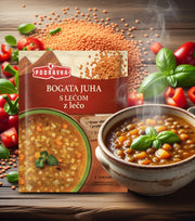 Podravka Bogata Juha Hearty Vegetable Soup with Lentil Mix 75 g — authentic pantry from Croatia | Hamilton Euromarket