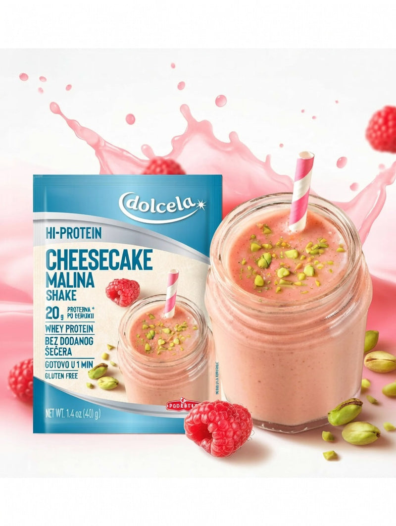 Dolcela Hi Protein Shake Cheesecake Raspberry 40 g