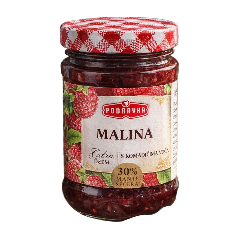 Podravka Malina Extra Raspberry Jam 30 Percent Less Sugar | Hamilton Euromarket
