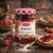 Podravka Malina Extra Raspberry Jam 30 Percent Less Sugar — authentic pantry from Croatia | Hamilton Euromarket