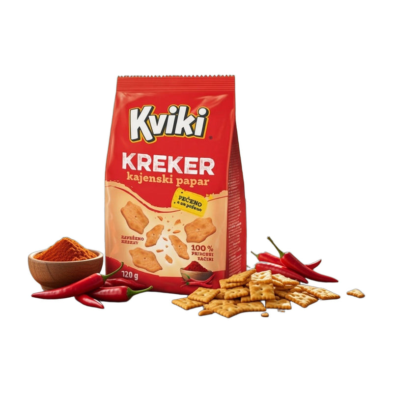 Podravka Kviki Cayenne Pepper Crackers 120 g | Hamilton Euromarket