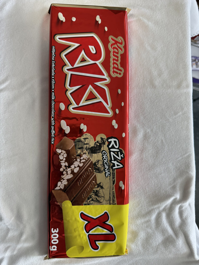 Kandi Riki Riza Original XL Milk Chocolate with Puffed Rice 300g