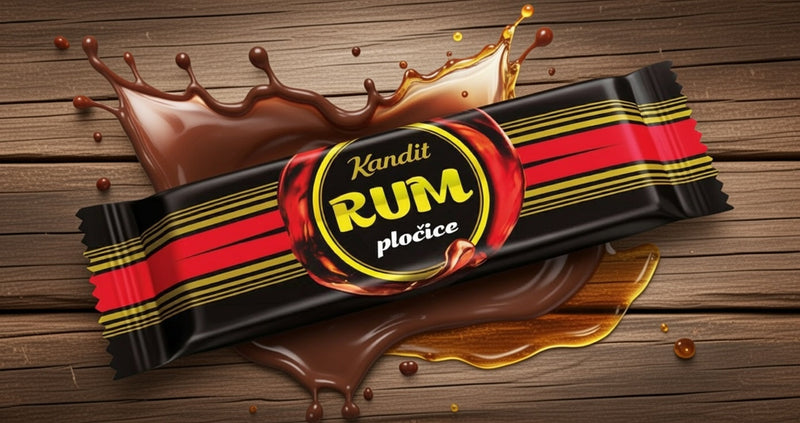 Kandit Rum Plocice Chocolate Bar with Rum Filling 45 g