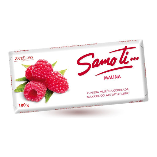 Zvečevo Samo Ti Malina Raspberry Chocolate Bar 100g (3.5oz) | HE gallery 3858888573829 #2
