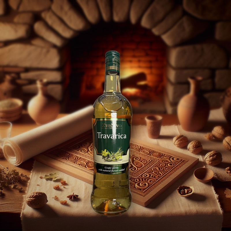 Zvecevo Travarica Grape Spirits With Natural Flavors Added 1 Liter — authentic snack from Croatia | Hamilton Euromarket