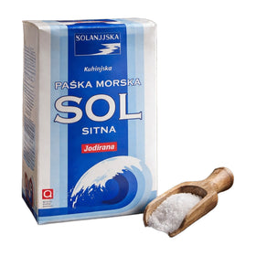 Solana Pag Paska Morska Sol Sitna Iodized Sea Salt, Croatian 1kg (2.2lb)
