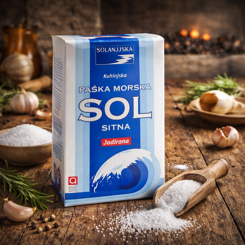 Solana Pag Paska Morska Sol Sitna Iodized Sea Salt 1 kg