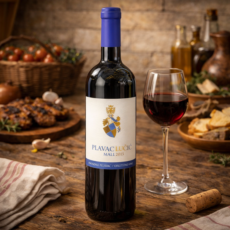 Plavac Lučić Mali Dry Red Wine 750 mL
