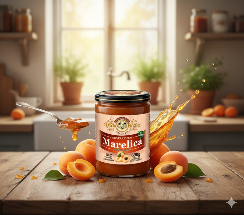 Dida Boza Extra Apricot Spread (Marelica) 690 g — authentic pantry from Croatia | Hamilton Euromarket