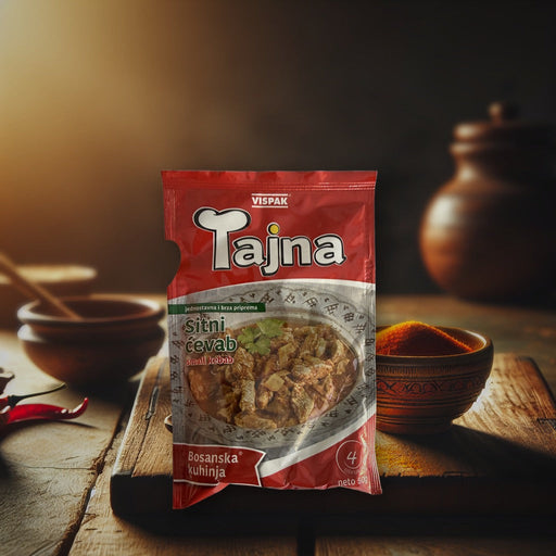 Vispak Tajna Small Kebab Seasoning Mix 50g — authentic pantry from Bosnia and Herzegovina | Hamilton Euromarket