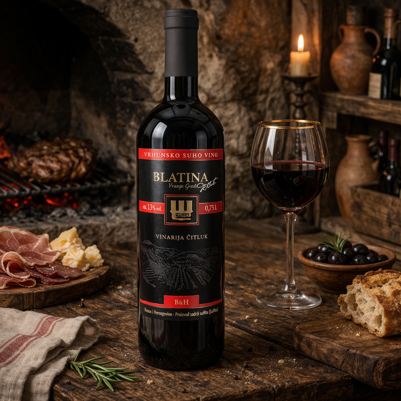 Čitluk Blatina Dry Red Wine 750 mL