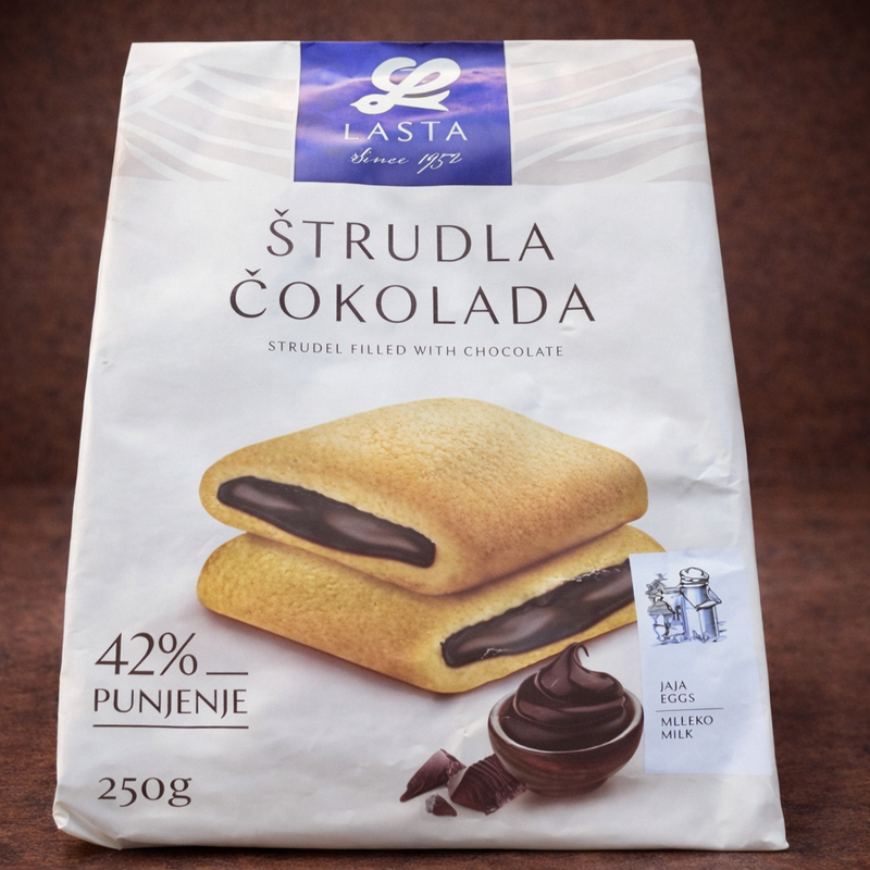 Lasta Štrudla Čokolada Chocolate Strudel 250 g