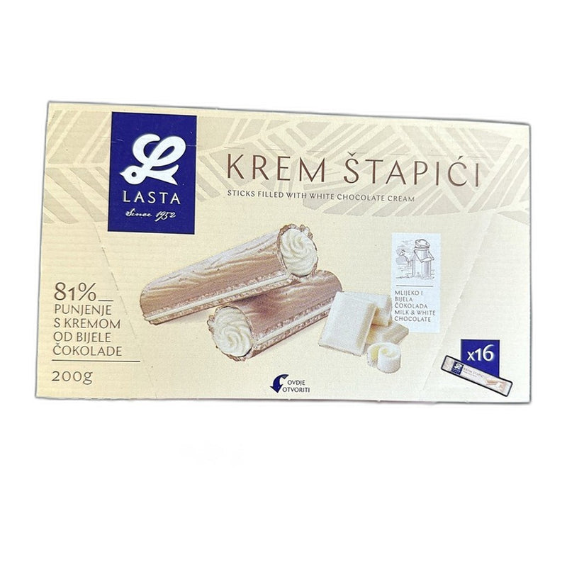 Lasta Krem Štapići White Chocolate Cream Wafer Sticks 200g (7oz) | HE gallery 3870128032071 #3