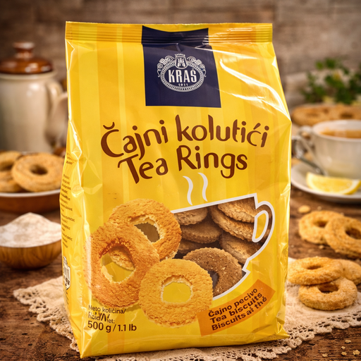 Kras Tea Rings Tea Biscuits 500g — authentic snack from Croatia | Hamilton Euromarket