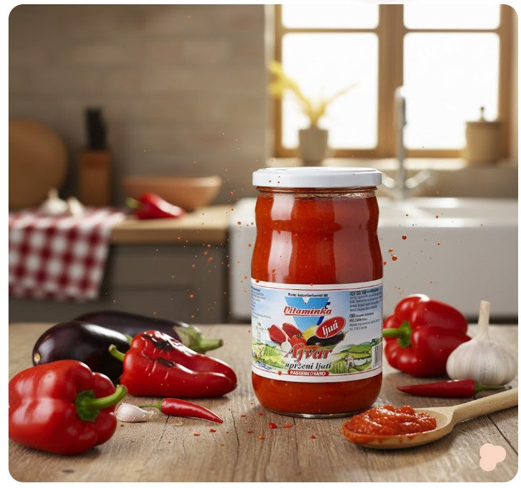 Vitaminka Hot Ajvar Roasted Pepper Spread 690 g (24.34 oz)