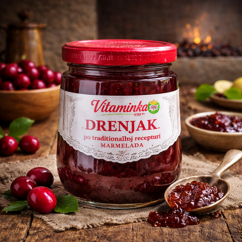 Vitaminka Drenjak Cornelian Cherry Marmalade 650 g
