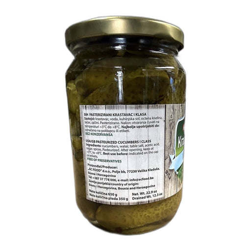 Agrokomerc Pickled Cucumbers, Bosnian First Class 650g (22.9oz) | HE gallery 3870612000562 #2