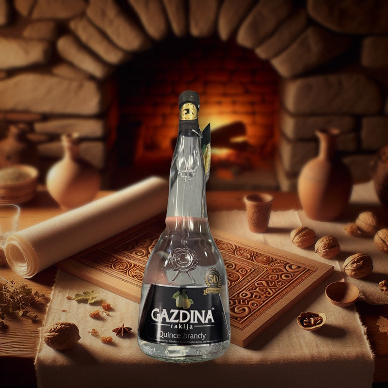 Gazdina Quince Brandy Rakija 750ml — authentic alcohol from Bosnia and Herzegovina | Hamilton Euromarket