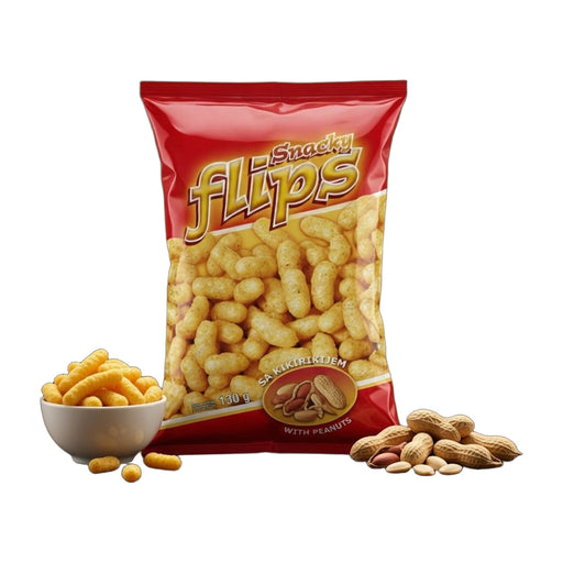 Vispak Snacky Flips with Peanuts (Sa Kikirikijem) 80 g | Hamilton Euromarket