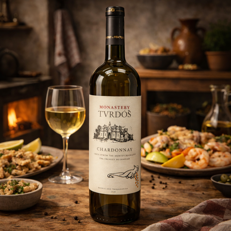 Monastery Tvrdos Chardonnay Oros 2020 Wine 750 mL