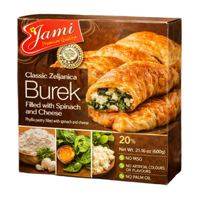 Jami Classic Zeljanica Spinach & Cheese Burek, Bosnian Style 600g (1.3lb)