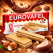 Swisslion Takovo Eurovafel Classic Wafer Cookies 180 g — authentic snack from Serbia | Hamilton Euromarket