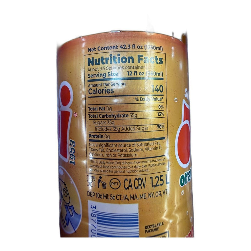 Jupi Classic Orange Soft Drink, Bosnian Soda 1.25L (42.3fl oz) | HE gallery 3877000209934 #2