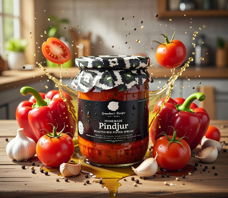 Ask Homemade Pindjur Roasted Red Pepper & Tomato Spread 550 g