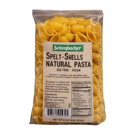 Seitenbacher Vegan Spelt Pasta Shells 454 g (16 oz) | Hamilton Euromarket