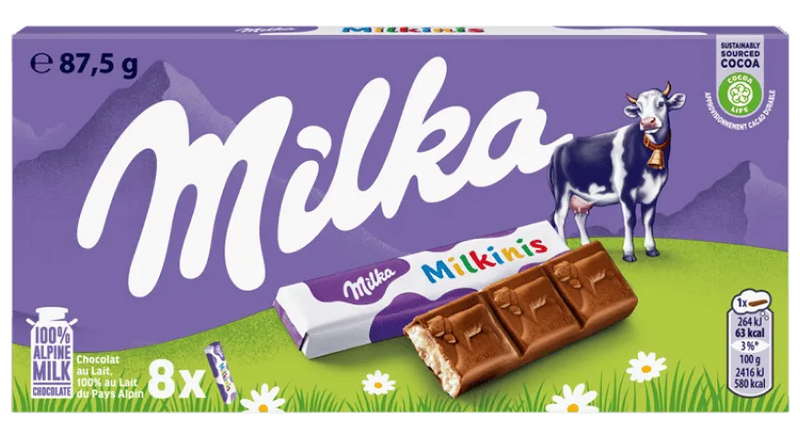 Milka Milkinis Mini Milk Chocolate Bars 87.5g (3.1oz)