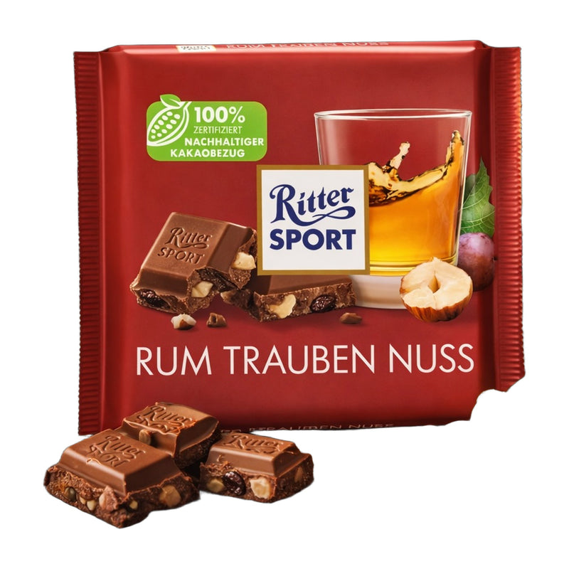 Ritter Sport Rum Trauben Nuss Chocolate Bar 100 g | Hamilton Euromarket