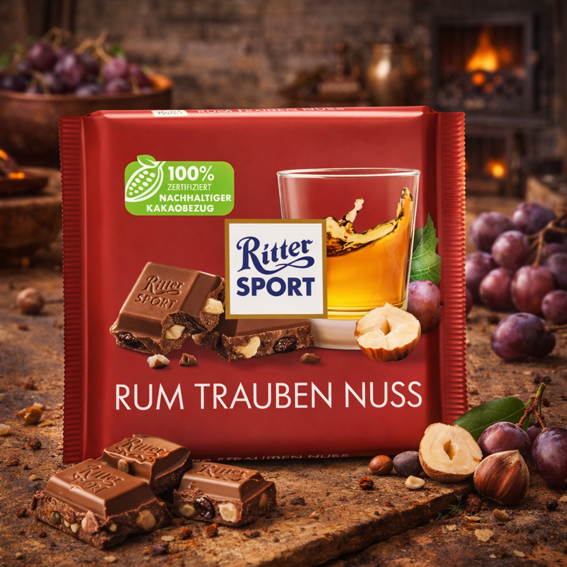 Ritter Sport Rum Trauben Nuss Chocolate Bar 100 g