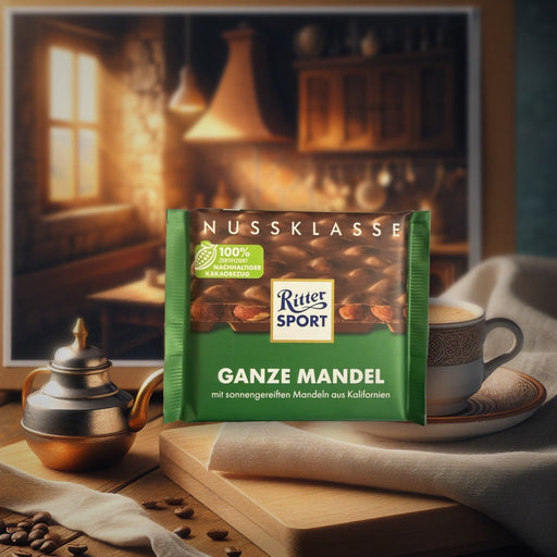Ritter Sport Whole Almond Chocolate Bar 100g — authentic snack from Germany | Hamilton Euromarket