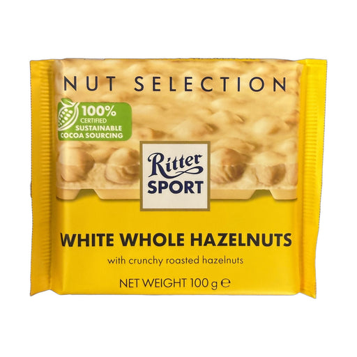 Ritter Sport Ritter White Whole Hazelnut Chocolate 100 g | Hamilton Euromarket