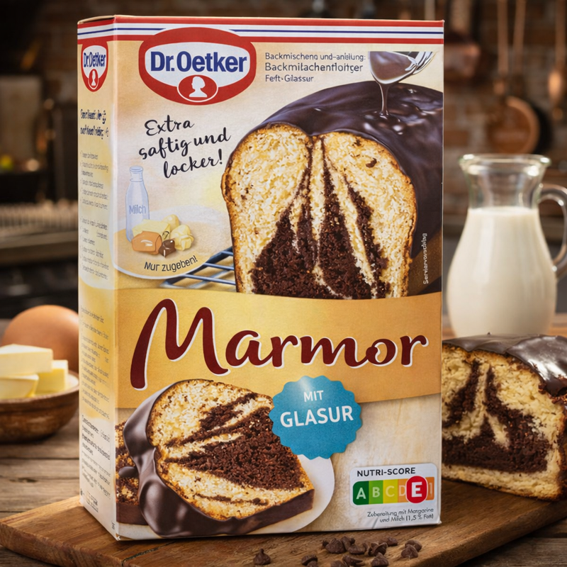 Dr. Oetker Marmor with Chocolate Glaze Cake Baking Mix 475 g