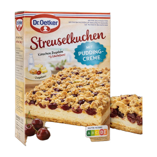 Dr. Oetker Streuselkuchen with Pudding Cream Cake Baking Mix 512 g | Hamilton Euromarket
