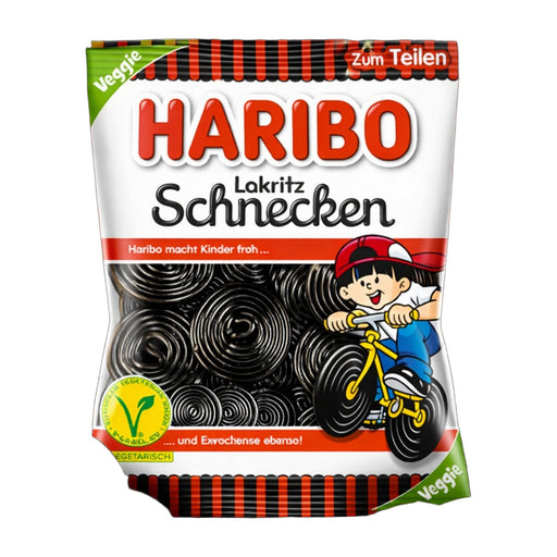 Haribo Lakritz Schnecken Licorice Wheels 175 g | Hamilton Euromarket