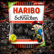 Haribo Lakritz Schnecken Licorice Wheels 175 g — authentic snack from Germany | Hamilton Euromarket