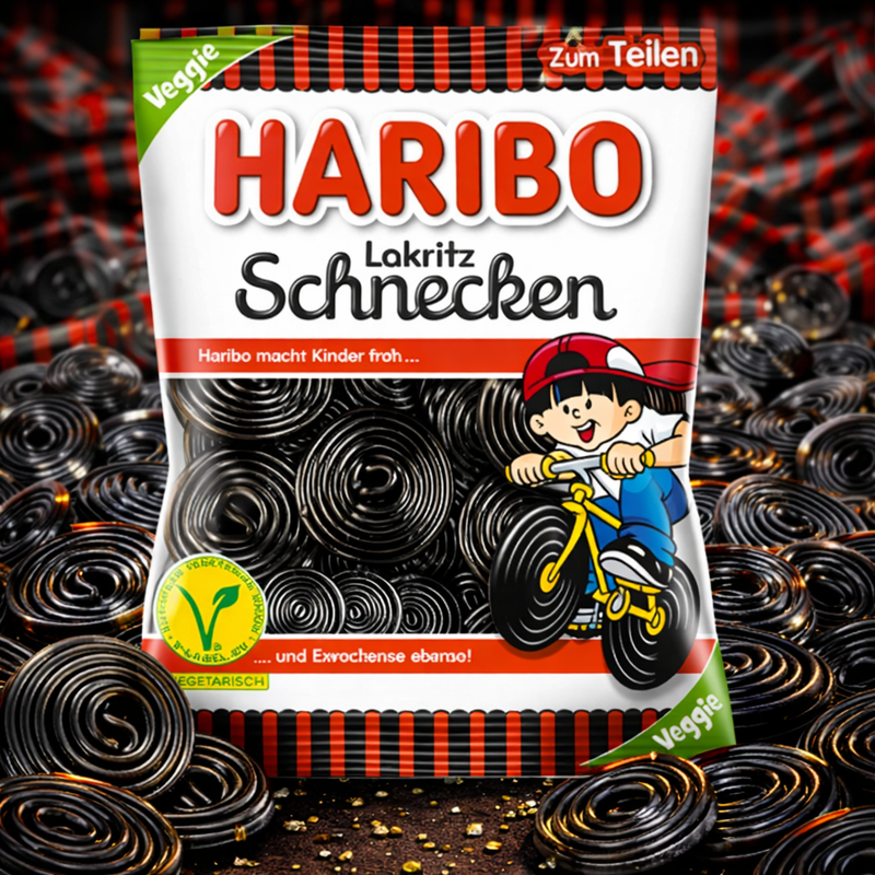 Haribo Lakritz Schnecken Licorice Wheels 175 g