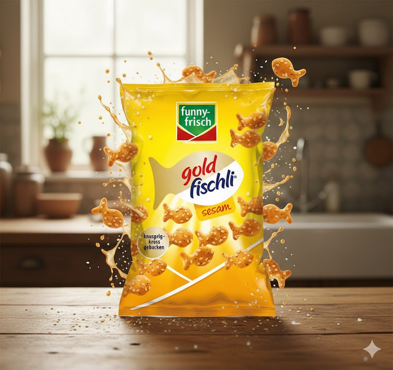 Funny-Frisch Goldfischli Sesame Baked Crackers 100 g